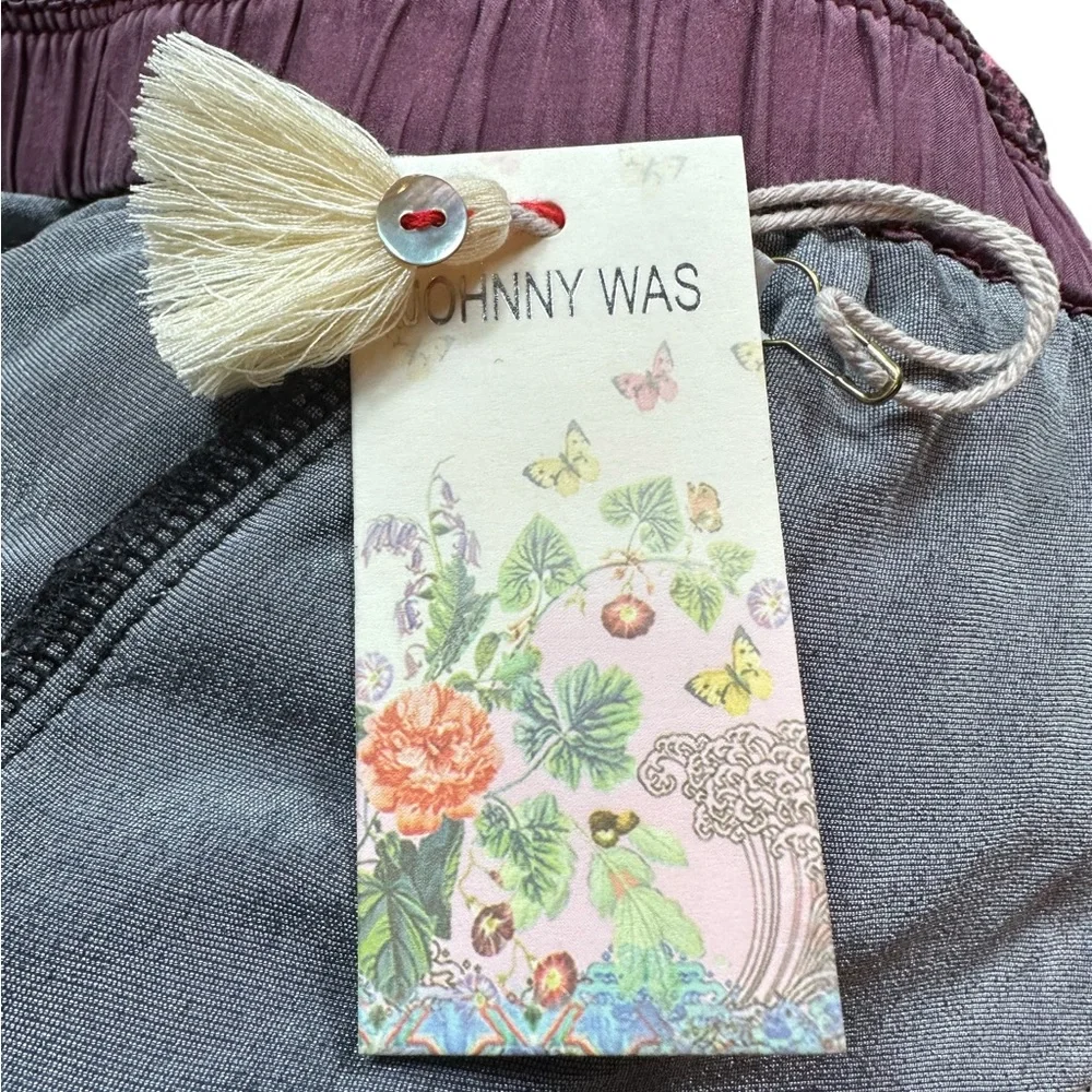 JOHNNY WAS: NWT Ulla Floral-Embroidered Velvet Pants -Size XL - Picture 15 of 15